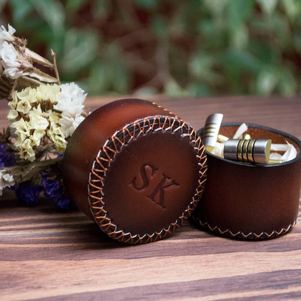 Personalised Leather Mens Cufflink Box Etsy UK