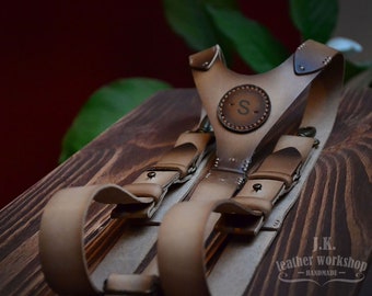 Bretelles en cuir personnalisées d'Ukraine Bretelles en cuir pour hommes Bretelles de mariage Bretelles pour hommes Cadeau garçon d'honneur