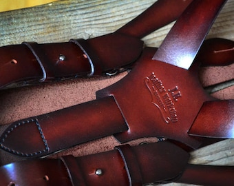 Mens Leather suspenders Personalized Mens suspenders Brown suspenders Gift for him Mens braces button Wedding suspenders Groomsmen gifts
