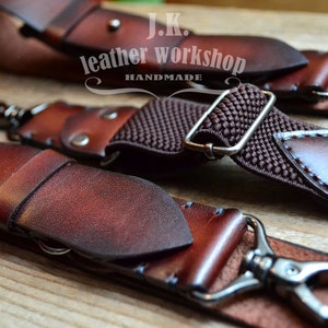 Personalized leather suspenders Mens leather suspenders Wedding suspenders Men braces Grooms gift Birthday gift for him Groomsmen gift