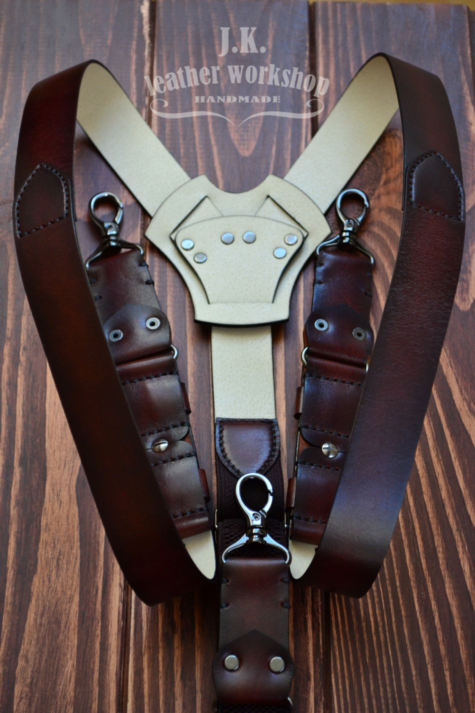 Leather Suspenders Men Personalized Suspenders Brown Etsy Australia