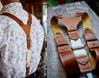 Personalized leather suspenders Mens leather suspenders Wedding suspenders Mens Gift for him Boyfriend gift Groomsmen gift Christmas gifts