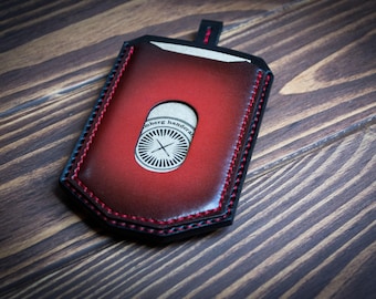 Porta carte sottile in pelle, portafoglio in pelle per carte di credito, porta carte di debito in pelle, regalo personalizzato per lui, custodia in pelle per carte per la festa del papà