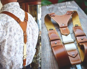 Personalized leather suspenders Mens leather suspenders Wedding suspenders Mens Gift for him Boyfriend gift Groomsmen gift Christmas gifts