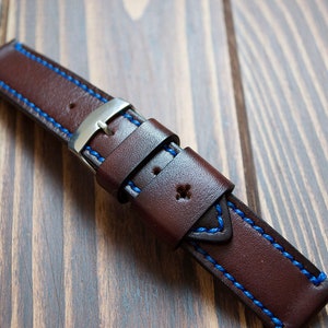 Mens Leather Watch Strap Brown Mens Watch Strap 24mm 22mm 20mm - Etsy