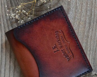 Mens leather wallet Personalized wallet Leather wallet Card wallet Leather wallet women's Minimalist leather wallet Cute wallet leather