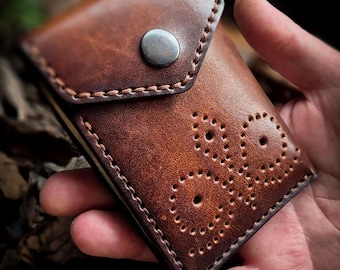 Leather wallet Front pocket Minimalist wallet Slim Cardholder Men's wallet Gift for him Cashback leather wallet Birthday gift Fathers day