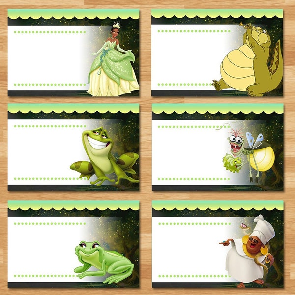 Princess and the Frog Food Tents - Chalkboard - Frog Princess Food Labels - Princess Tiana Party Buffet Tent Princess Party Printable 100444