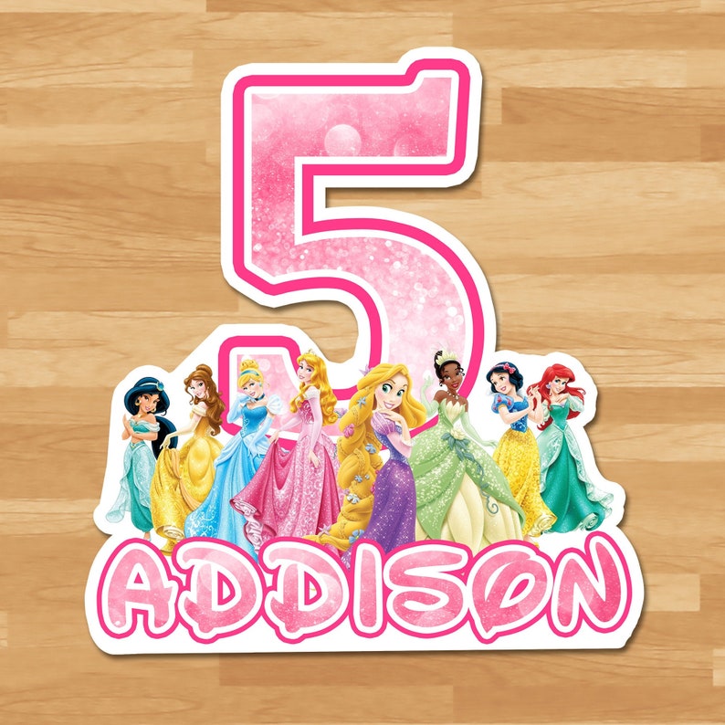 Disney Princess Cake Topper Disney Princess Birthday Party Etsy Canada