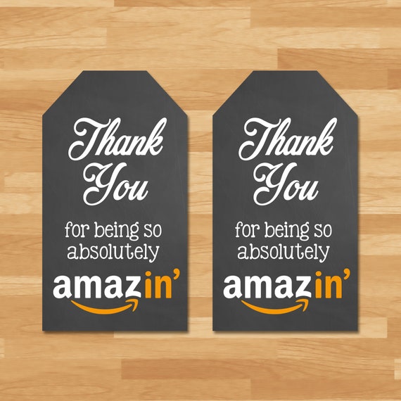 Amazon Thank You Tag Thank You for Being Amazing Thank You Etsy