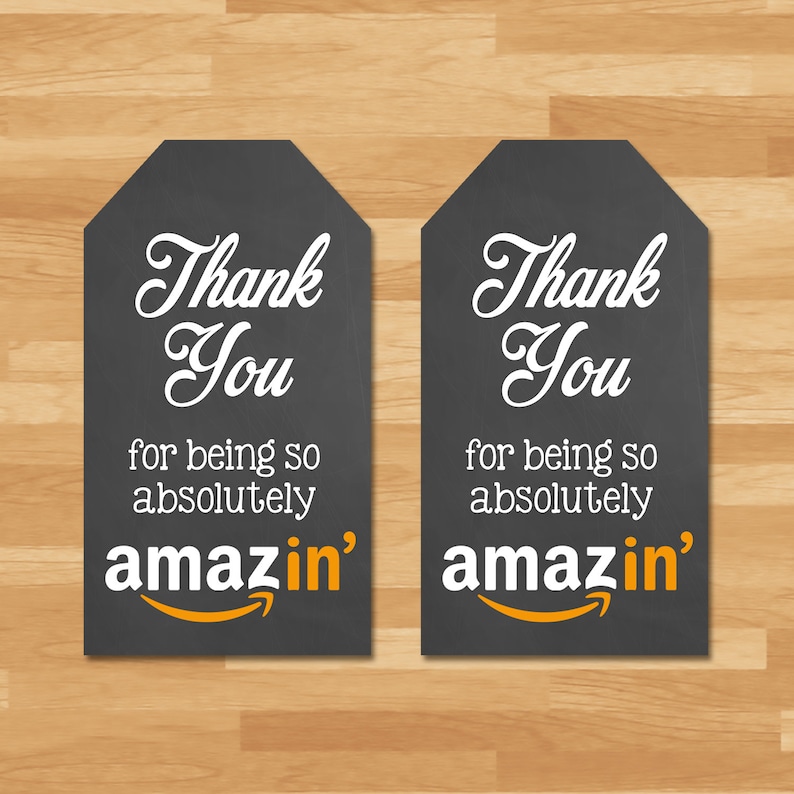Amazon Thank You Tag Thank You for Being Amazing Thank You Etsy