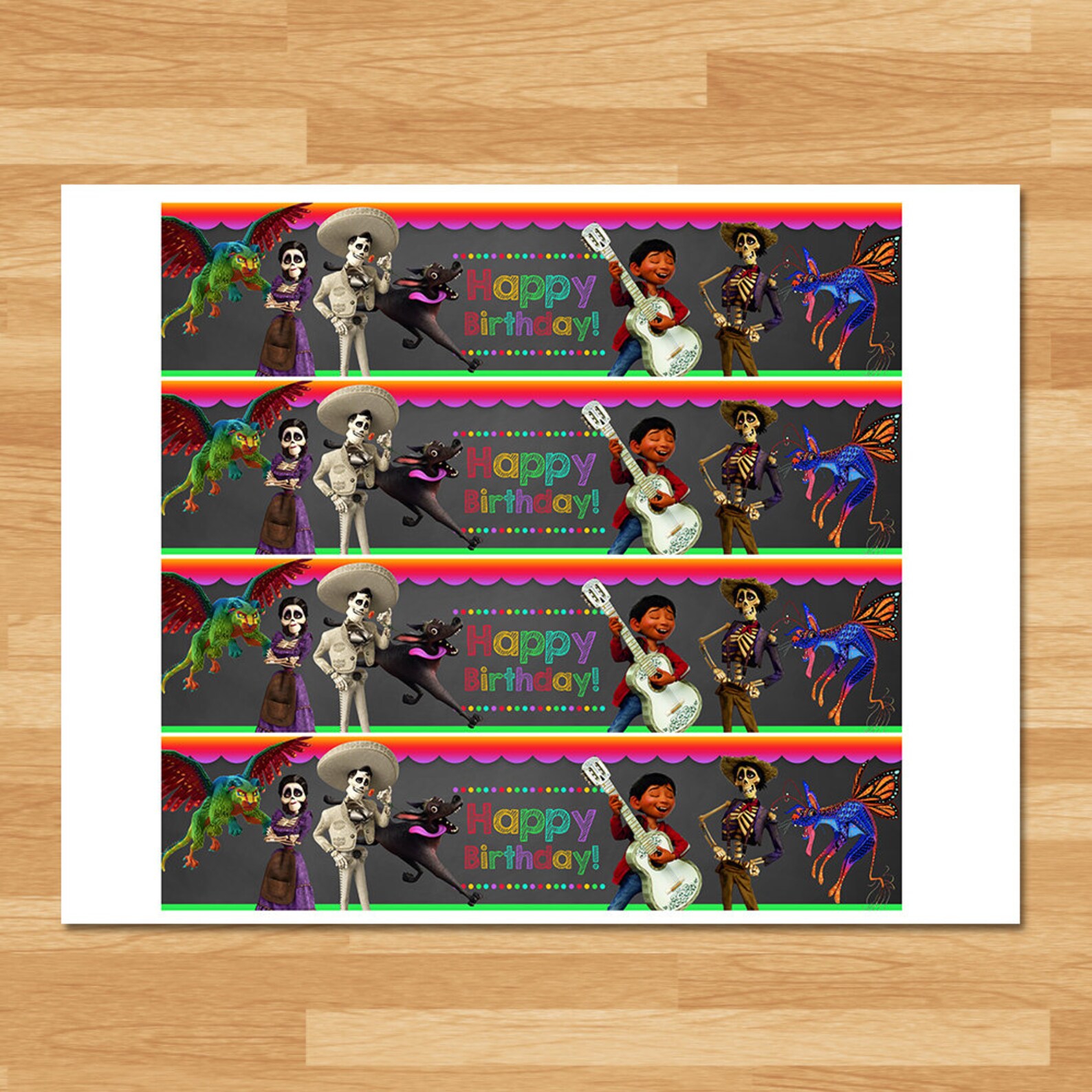 Coco Drink Label Chalkboard Coco Water Bottle Wrap Etsy