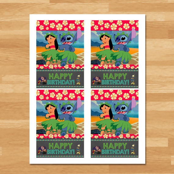 Lilo and Stitch Capri Sun Labels Lilo and Stitch Drink Labels Lilo