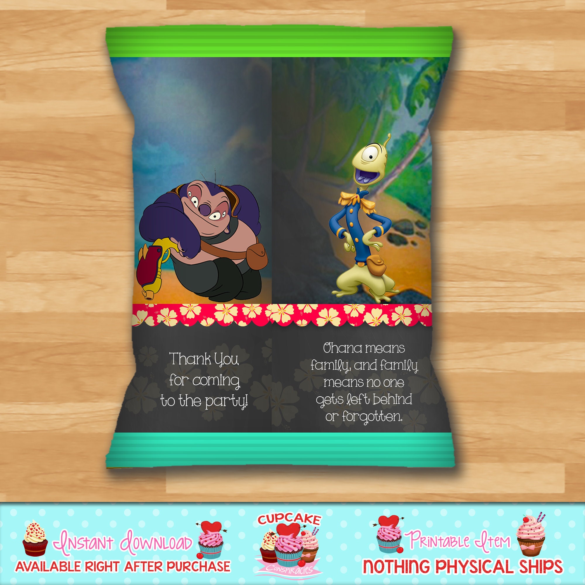 Lilo and) STITCH ONLY Stickers Favors Gift Bag Labels 3.75 x 4.75