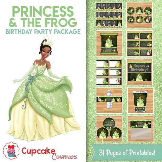 Princess And The Frog Birthday Party Package Frog Princess Etsy