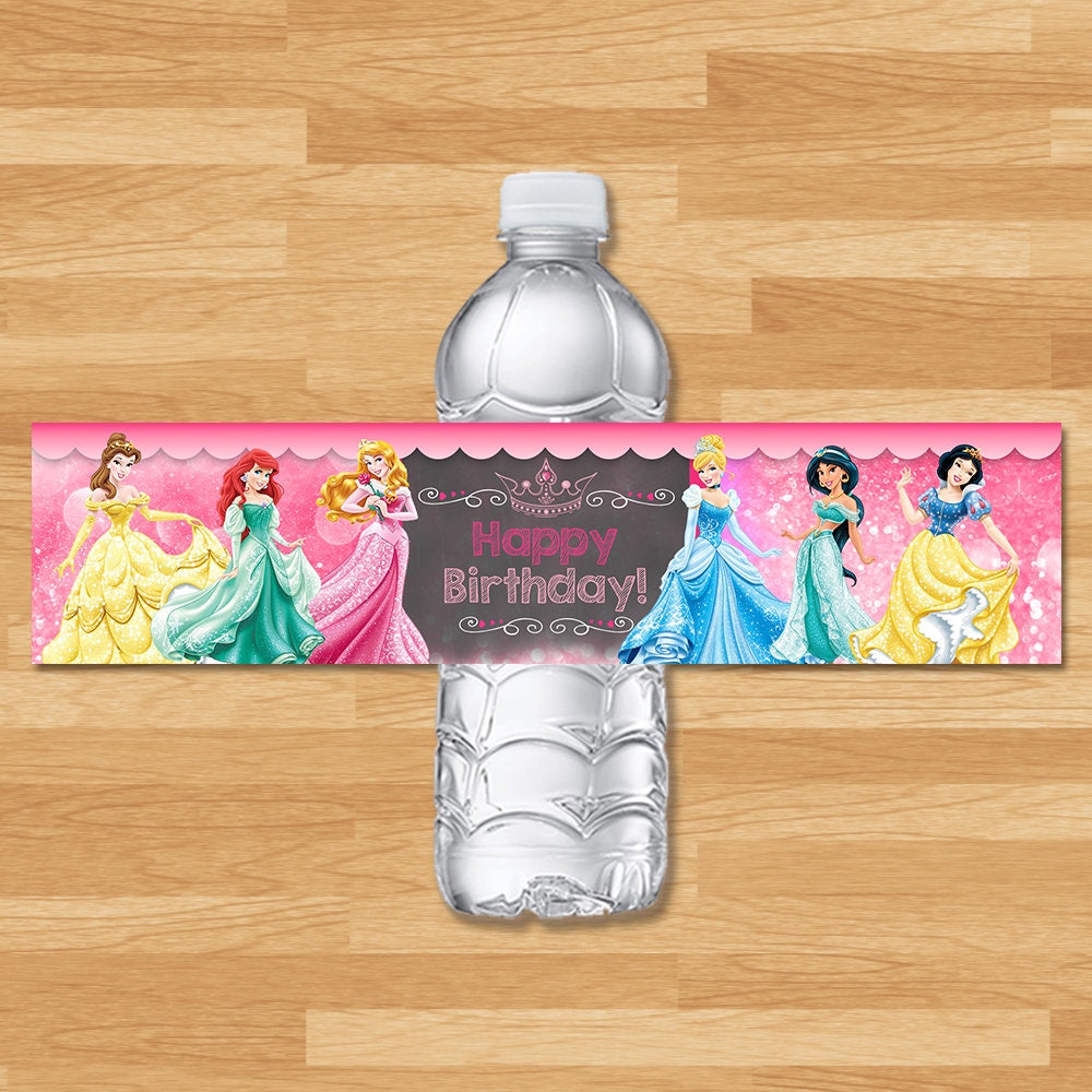 botella de agua princesa disney