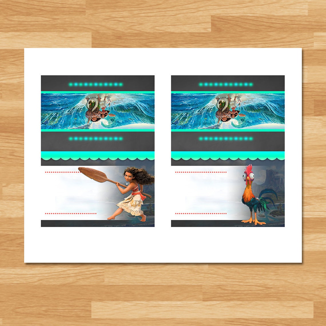 Moana Food Tents Chalkboard Moana Food Labels Disney - Etsy
