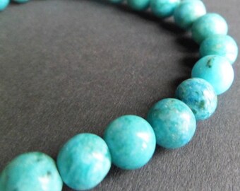 Fil De Perles En Agate - Boules 6mm Bleu, Blanc, Turquoise, 63 Pièces (~39 Cm), Neuf