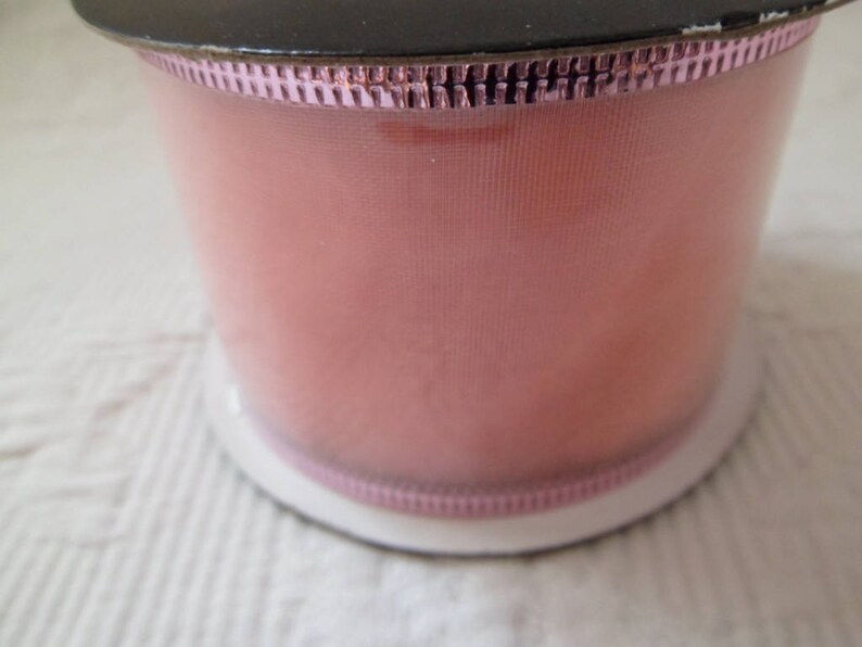 Organza ribbon with metal effect border image 8