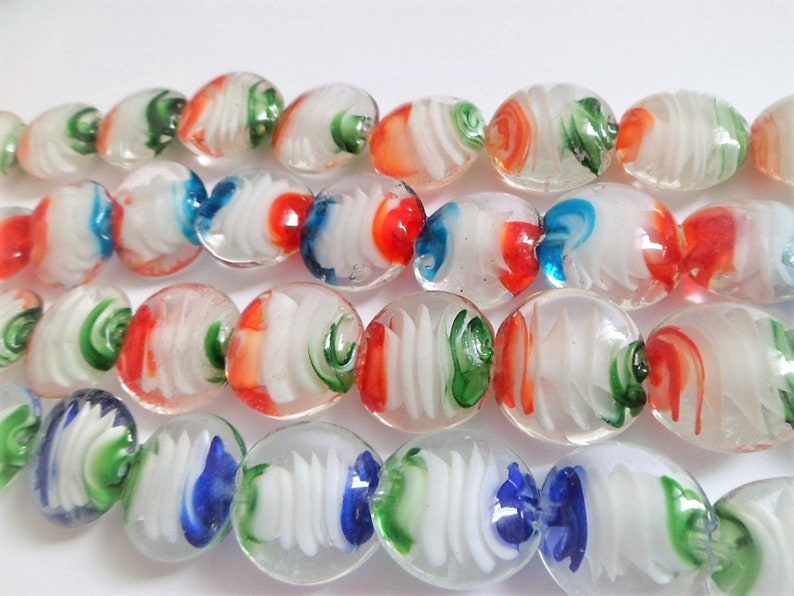 Flat and round Lampwork glass beads image 8