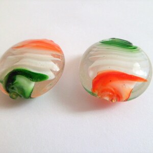 Flat and round Lampwork glass beads image 10