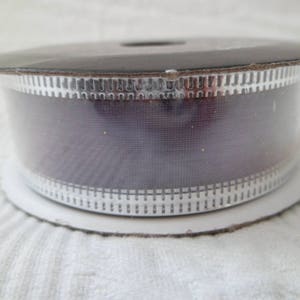 Organza ribbon with metal effect border image 5