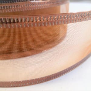 Organza ribbon with metal effect border image 7