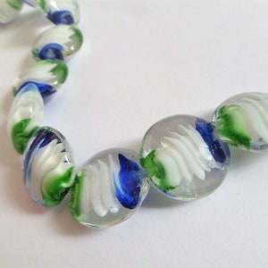 Flat and round Lampwork glass beads image 2