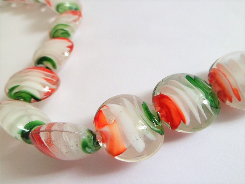 Flat and round Lampwork glass beads image 4