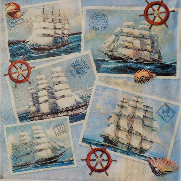 Serviette papier Bateaux