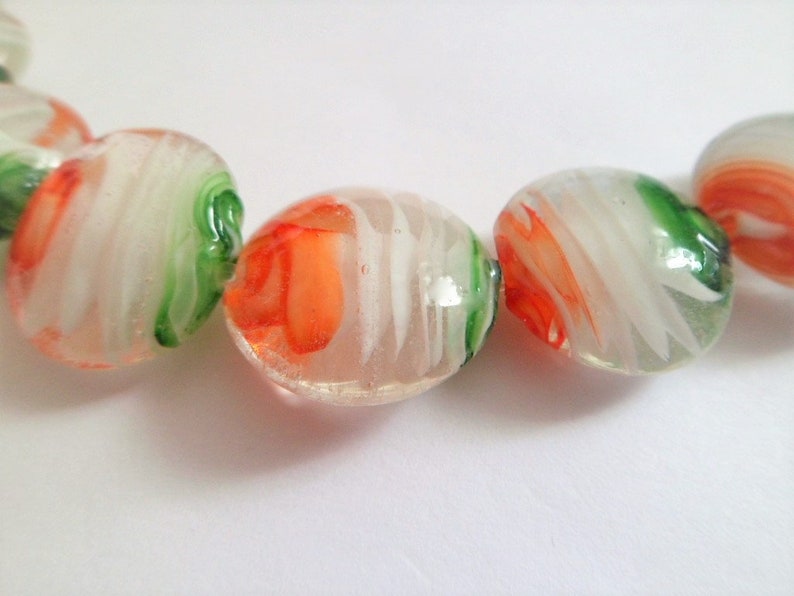 Flat and round Lampwork glass beads image 9