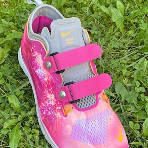 Replace-A-Lace No Tie Shoelaces Hook-and-Loop Straps To Replace Shoelaces - Pink
