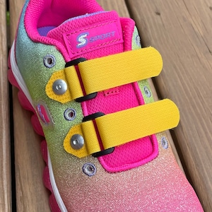 No Tie Shoelaces Replace-A-Lace Hook & Loop Straps To Replace Shoe Laces - Golden