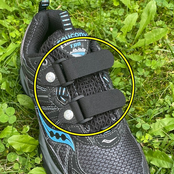 Replace-A-Lace No Tie Shoelaces, Hook & Loop Straps To Replace Shoe Laces - Black