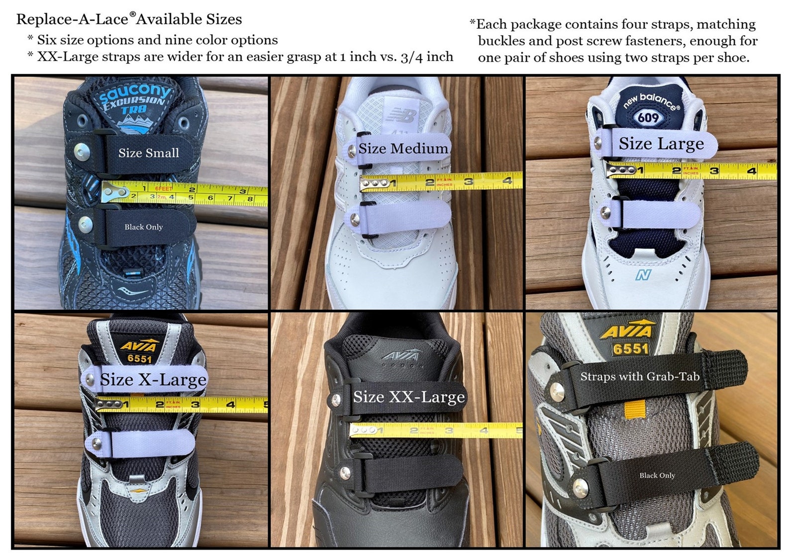 Replacealace No Tie Shoelaces Hook & Loop Straps to Replace Etsy