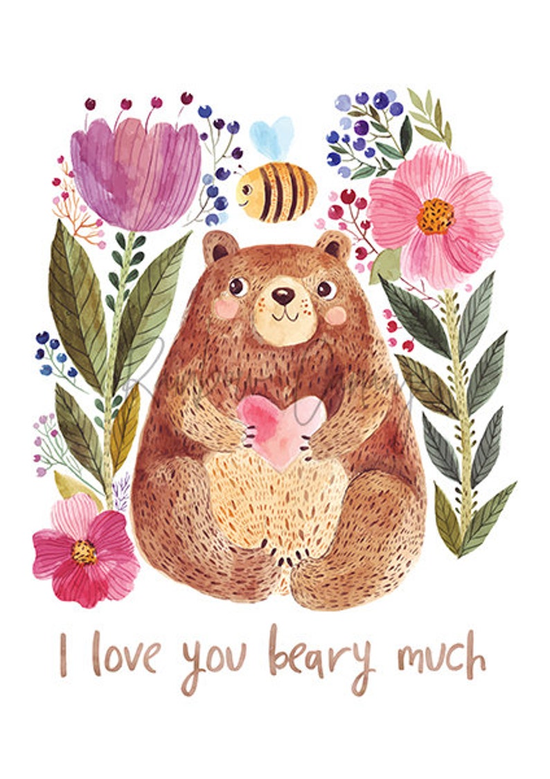 Bear Nursery Wall Art Printable I Love You Beary Much Nursery Room bear-nursery-wall-art-printable-i-love-you-beary-much-nursery-room