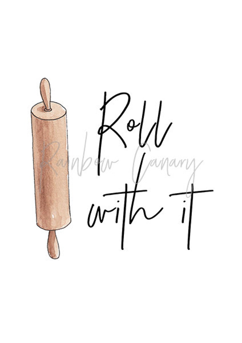 Kitchen Rolling Pin Print Kitchen Wall Art Decor Rolling Pin Etsy