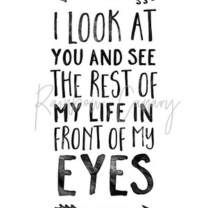 Love Quote Printable Wedding Poster Love Print Romantic Wall Art Black ...