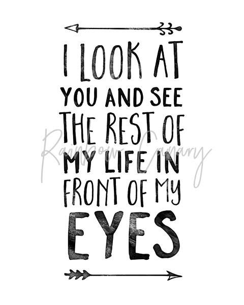 Love Quote Printable Wedding Poster Love Print Romantic Wall Art Black and White Teen Girl Room ...