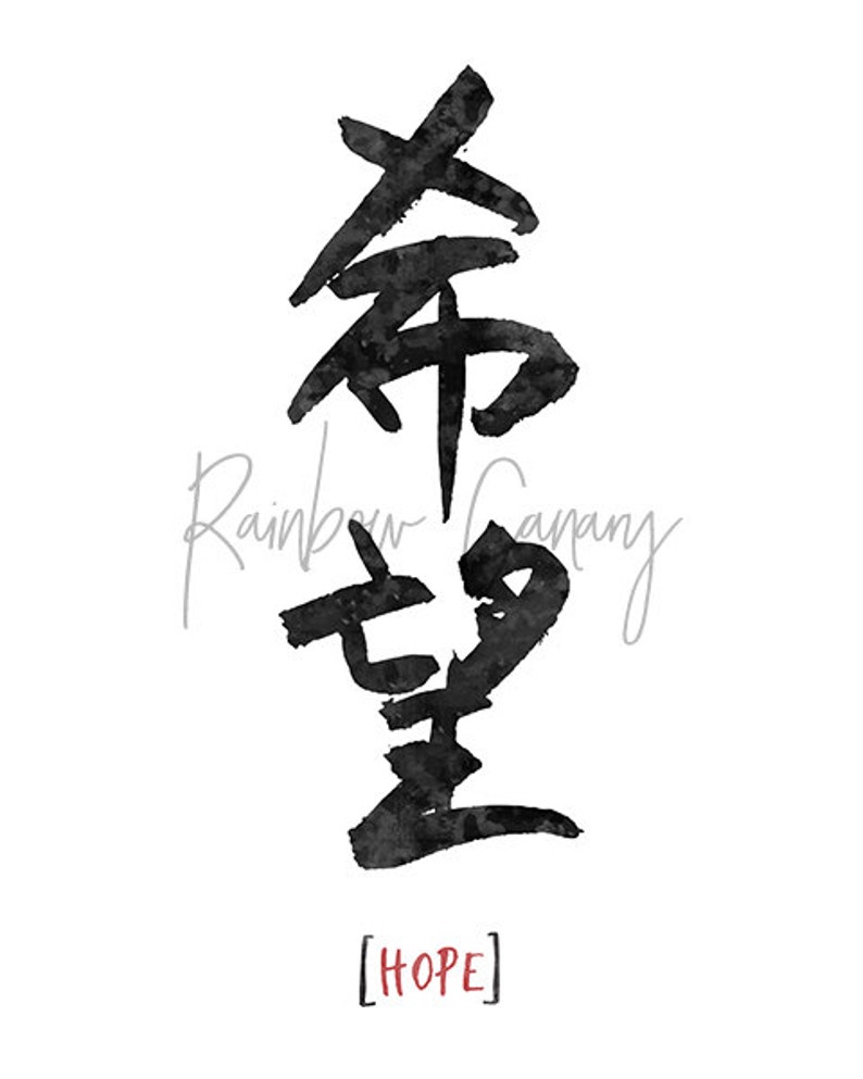 Japanese Kanji Wall Art, Japanese Poster, Asian Wall Decor, Japanese