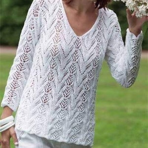 Ladies cotton blouse, Cotton blouse, Elegant summer blouse, Cotton sweater, Summer blouse, Summer Sweater, A gift for her
