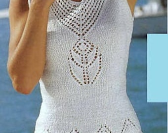 Damen-Top, handgestricktes Top, Sommer-Top, elegantes Top, Geschenk für sie, Damenbekleidung