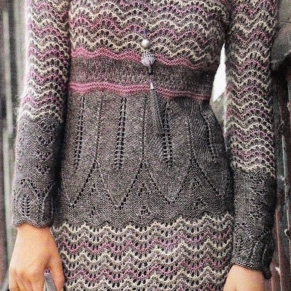 Multicolored knitted dress, Hand Knit Women dress, Elegant dress, Dresse, Wool dress
