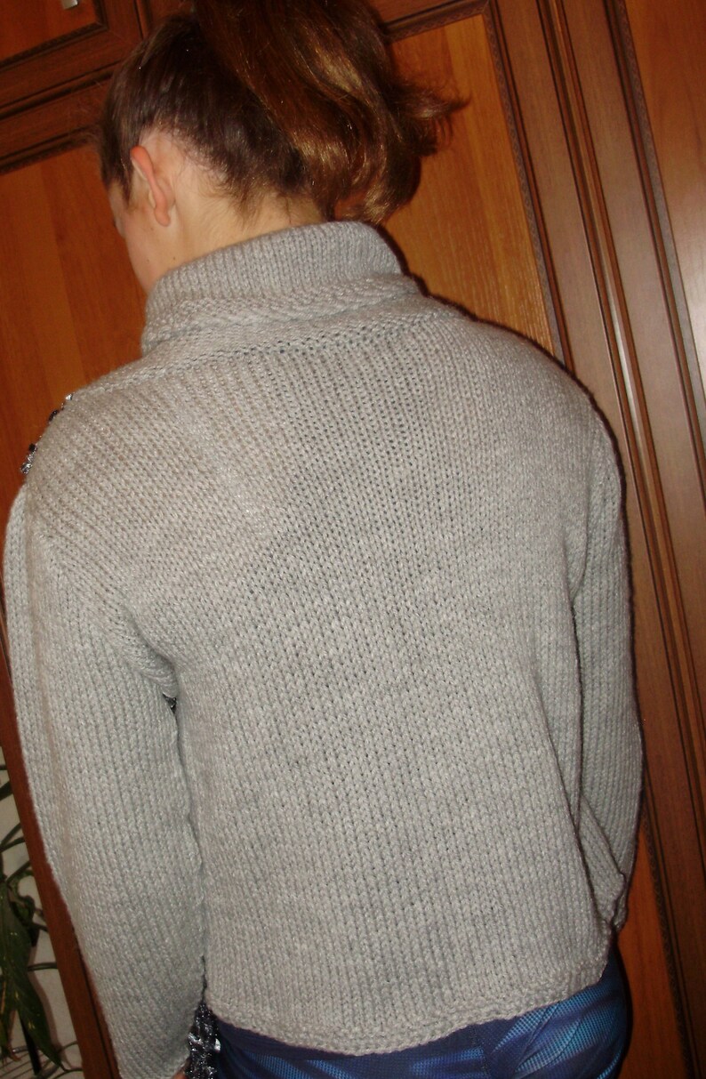 Ready to ship, Ladies sweater, Hand-knit sweater, Sweater and additional sleeves, Winter Sweater, A gift for her image 2