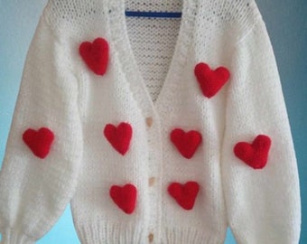 Ladies cardigan, Knitted cardigan, Women cardigan, Hand knitted sweater, Hand knitting, Gift for her