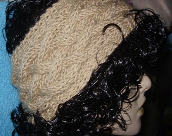 READY TO SHIP, Hand-knit band, Accessory head, Braided headband, Winter headband, Accessory for a woman, Gift for her