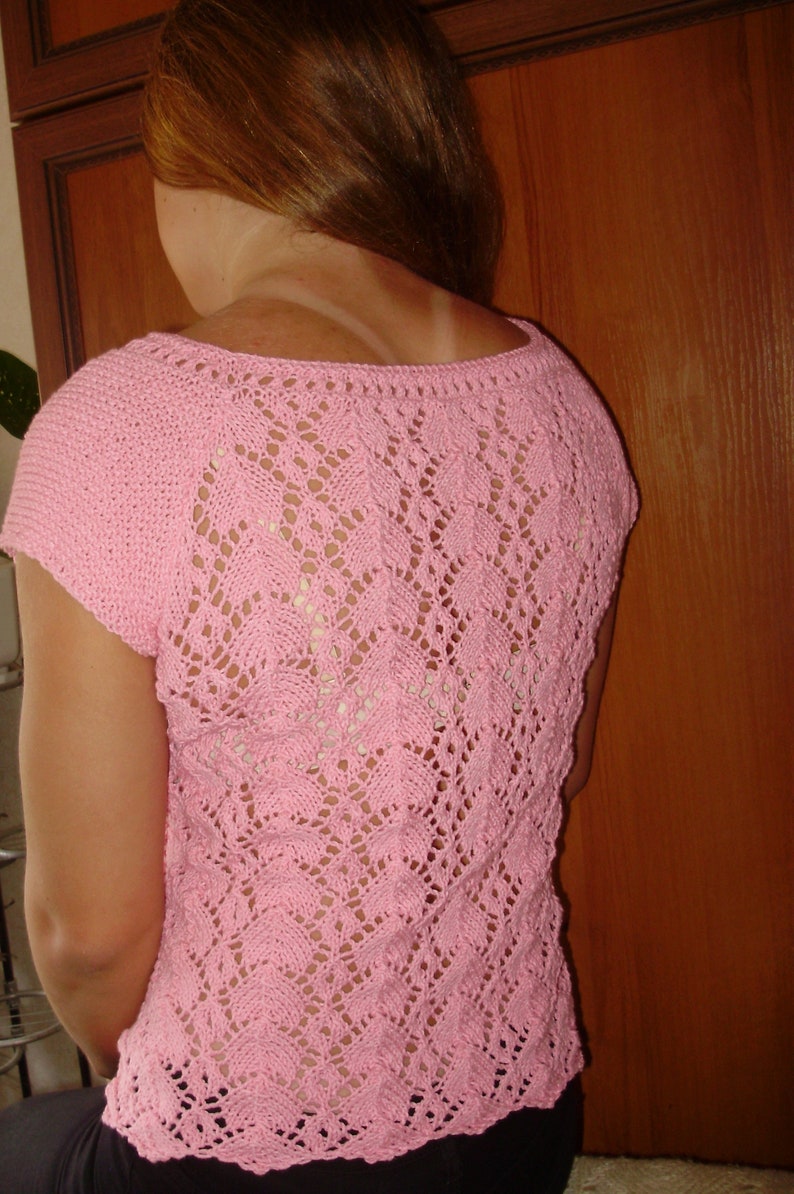 A gift for her Summer blouse Cotton blouse Summer Sweater Ladies cotton blouse Cotton sweater Blouse in pink Elegant summer blouse