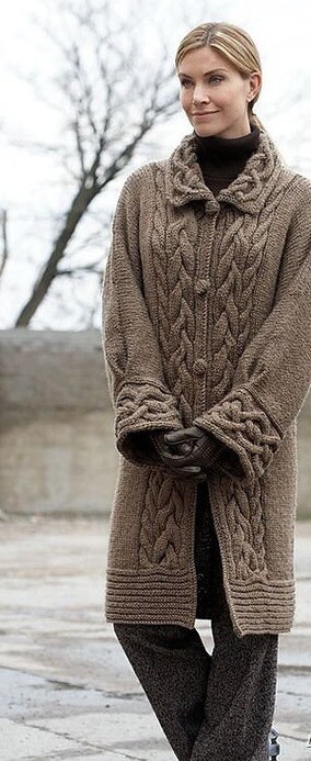 Hand Knit Aran Sweater - Etsy