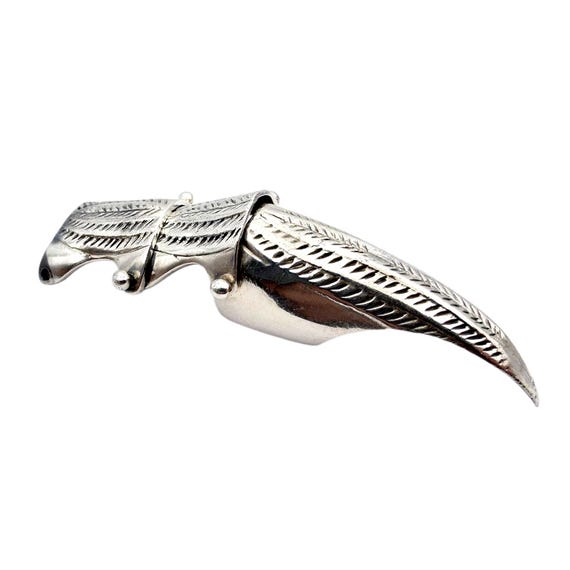 Solid Silver Armor Claw Ring - Gothic Medieval St… - image 3