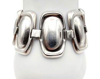 Boutons De Manchette Vintage Argent 835 - Style Moderniste Allemand Années 70, D'occasion